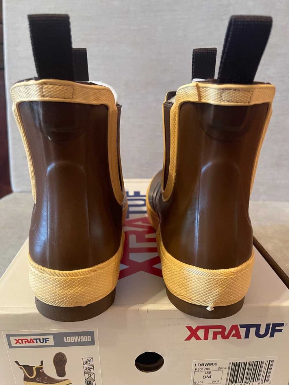 XTRATUF Women's 6" Legacy Ankle Deck Boots - Brown - Size 8 - NEW - Picture 4 of 14